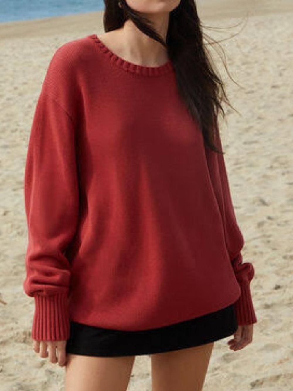 BRANDY MELVILLE Sweater in Deep Burgundy